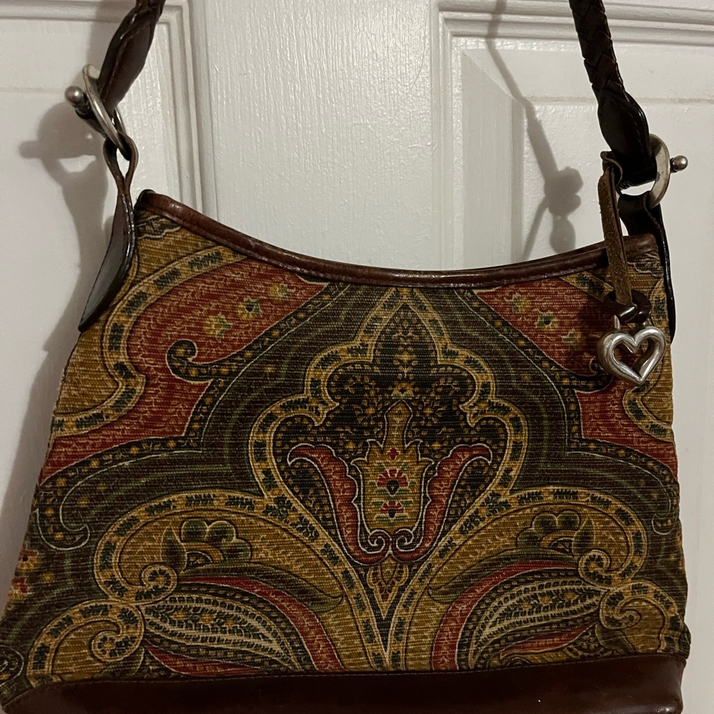 Brighton Brown and Gold Patterned Shoulder Bag